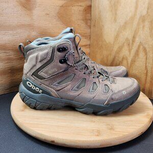 Oboz Womens Sawtooth X Mid B Dry Brown Leather Waterproof Hiking Boots Size 8.5